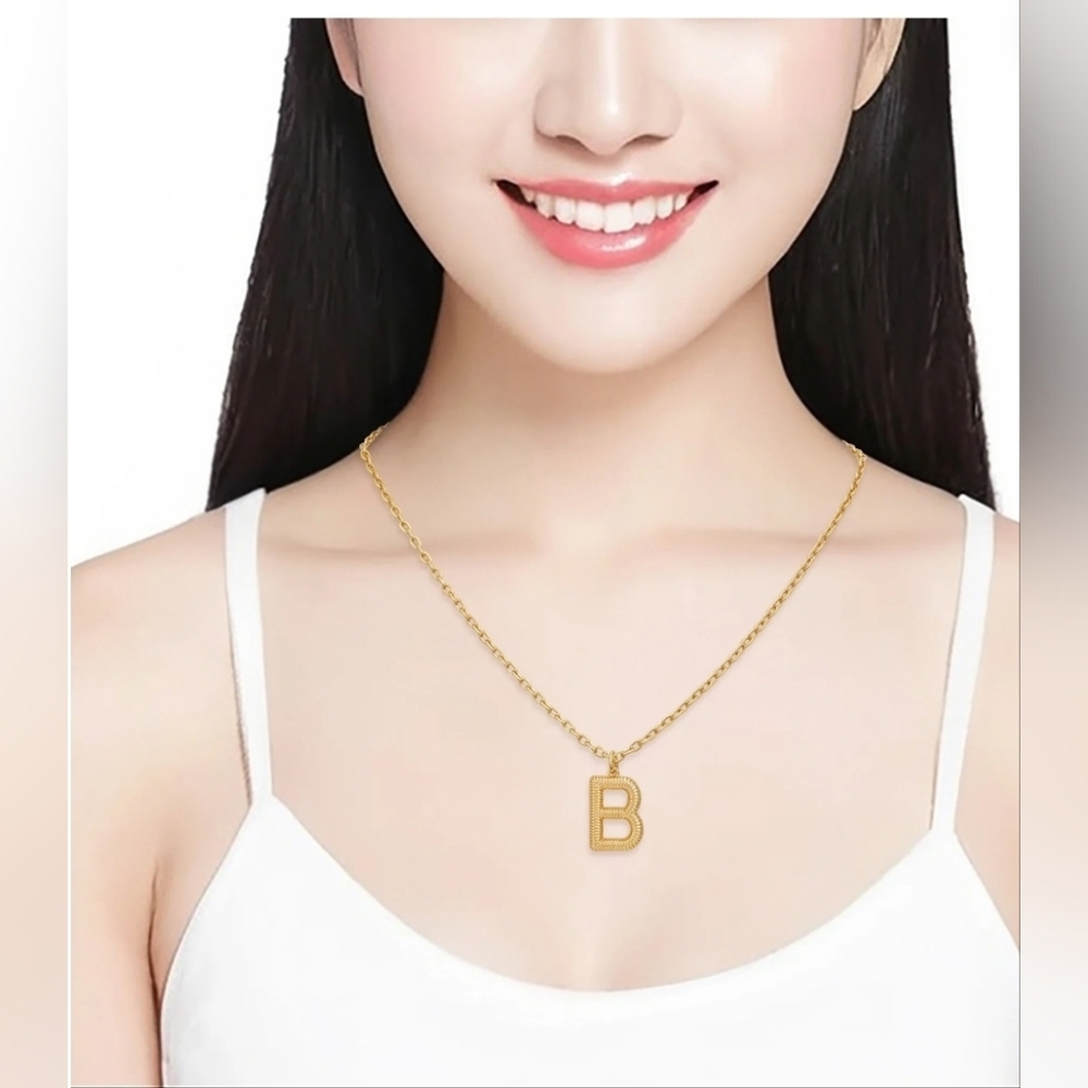 Time and Tru Gold Letter B Initial Necklace